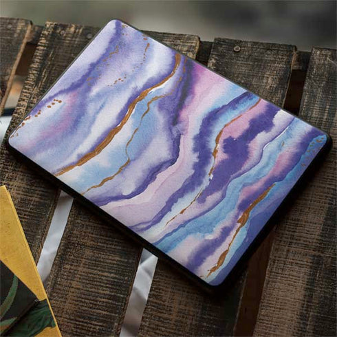Blue Violet Watercolor Geode Google Pixelbook Go Skin